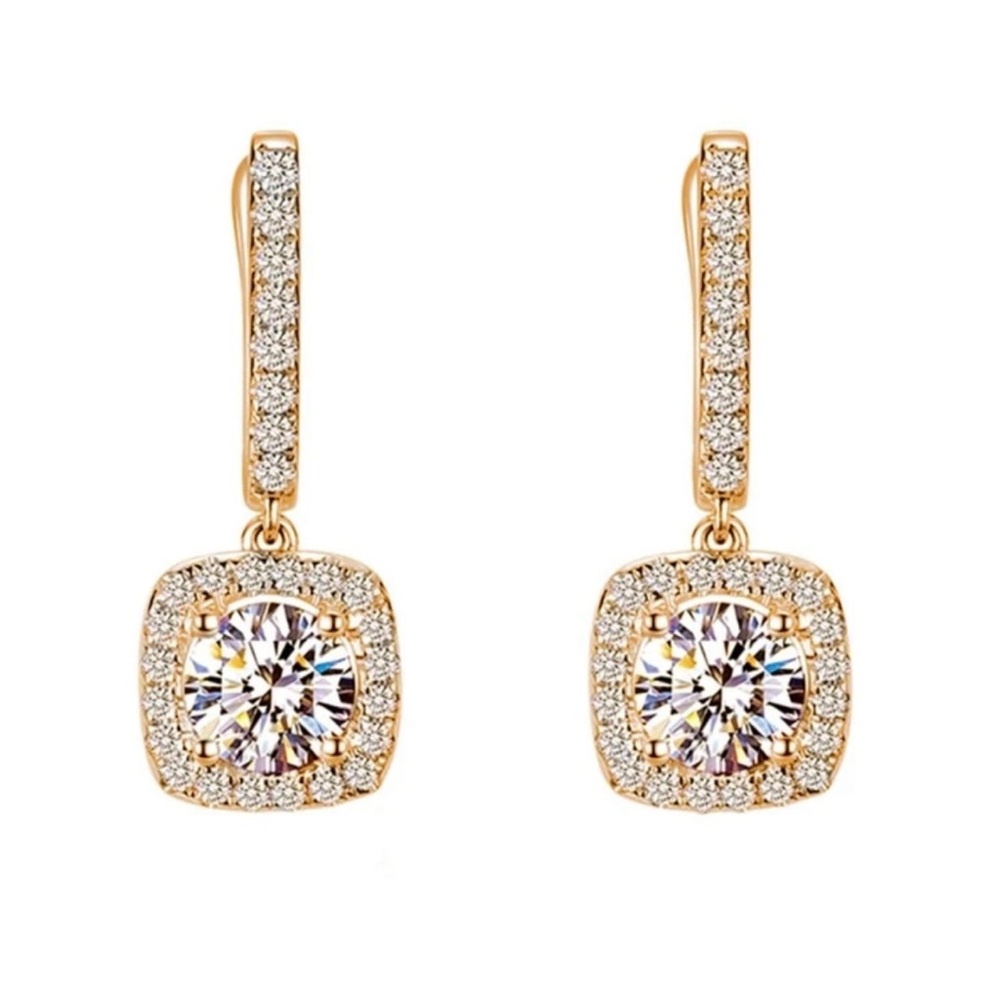 “Jolie” Gold (or) Rose Gold 18K Luxe Earrings - Picture 2 of 3